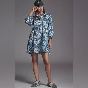 athropologie bettina tiered mini dress